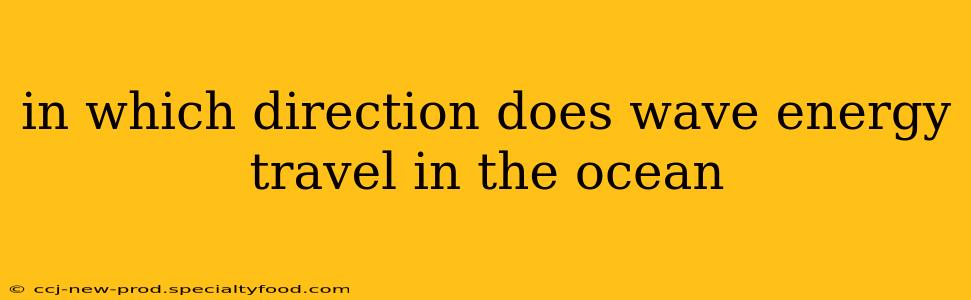 in which direction does wave energy travel in the ocean