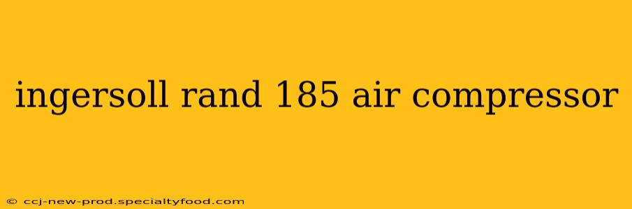 ingersoll rand 185 air compressor