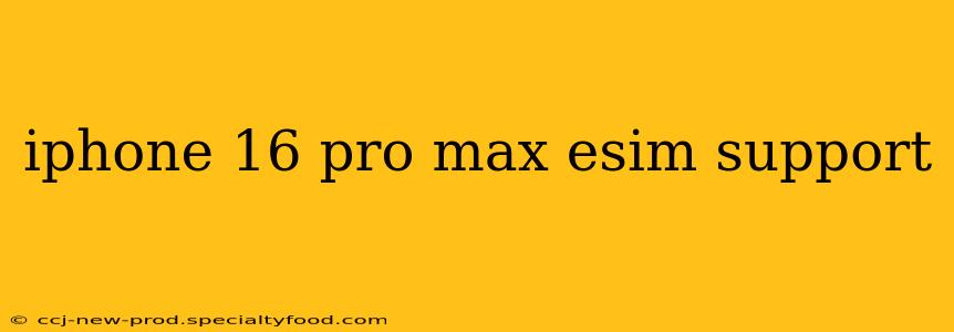 iphone 16 pro max esim support