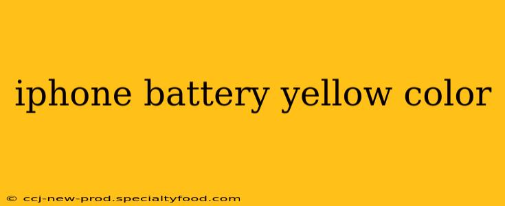 iphone battery yellow color