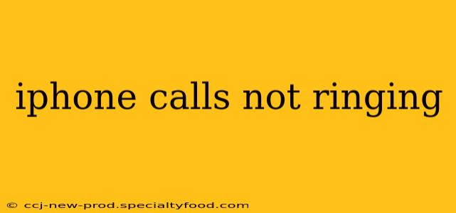 iphone calls not ringing