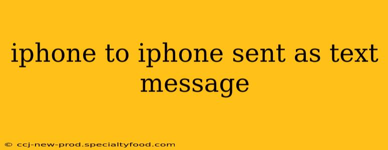 iphone to iphone sent as text message