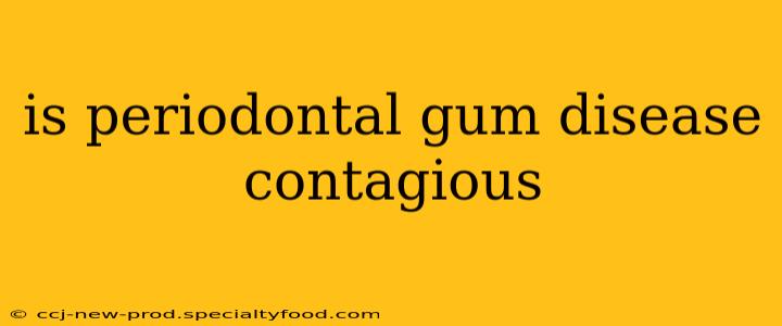 is periodontal gum disease contagious