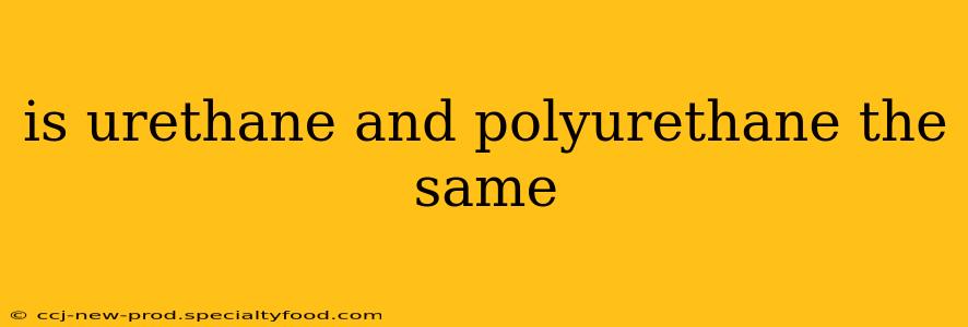 is urethane and polyurethane the same