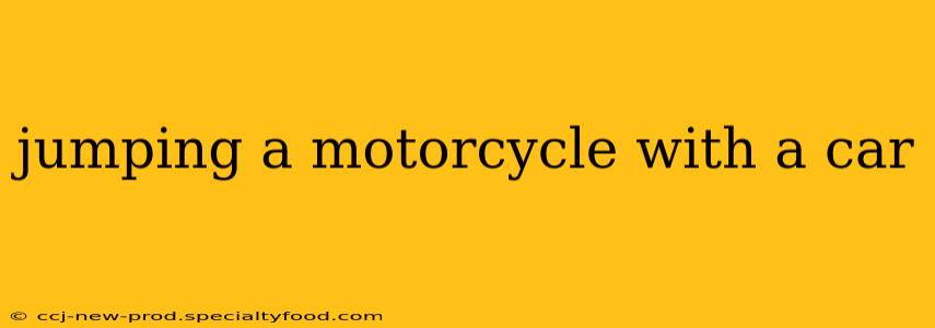 jumping a motorcycle with a car