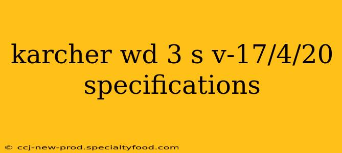 karcher wd 3 s v-17/4/20 specifications