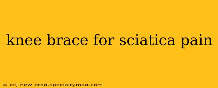 knee brace for sciatica pain