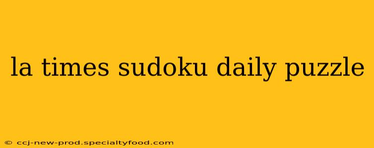la times sudoku daily puzzle