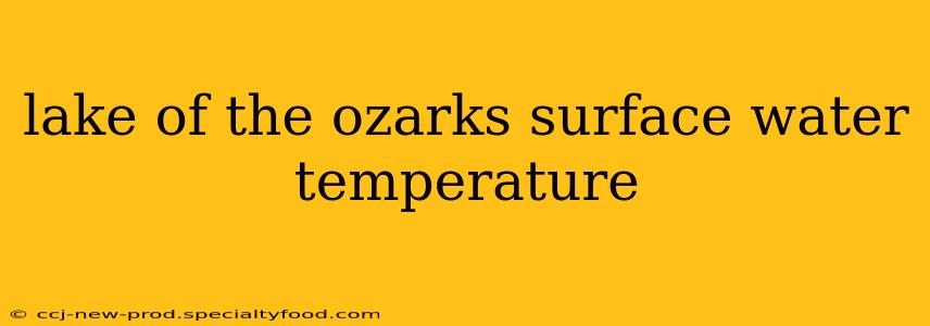 lake of the ozarks surface water temperature