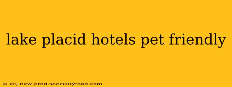 lake placid hotels pet friendly