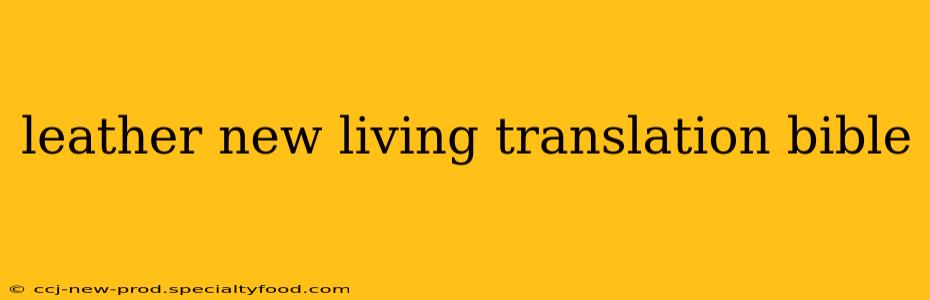 leather new living translation bible
