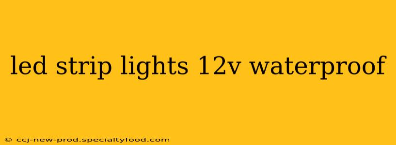 led strip lights 12v waterproof