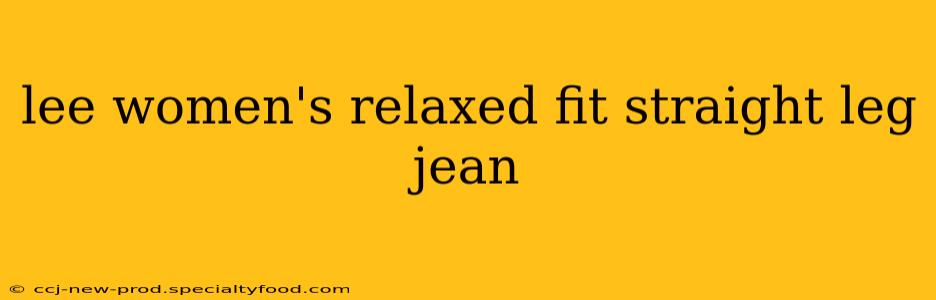 lee women's relaxed fit straight leg jean