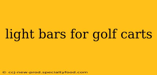 light bars for golf carts