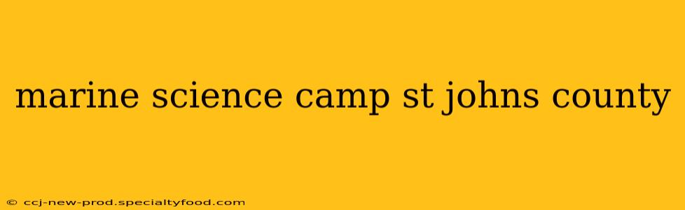 marine science camp st johns county
