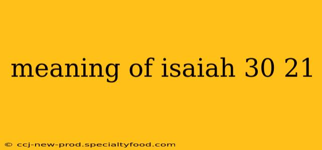 meaning of isaiah 30 21