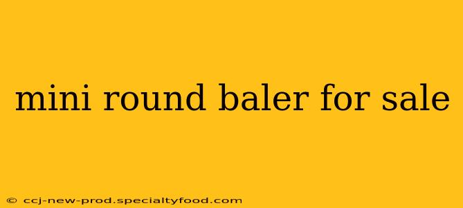 mini round baler for sale