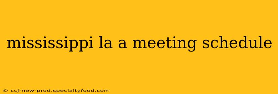 mississippi la a meeting schedule