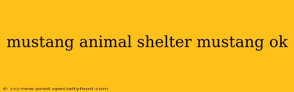 mustang animal shelter mustang ok