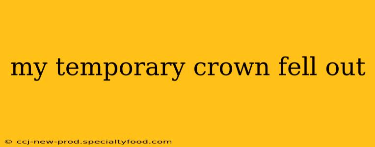 my temporary crown fell out