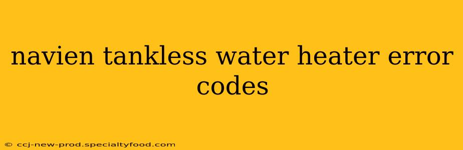 navien tankless water heater error codes