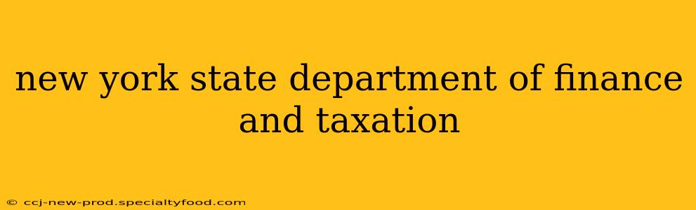 new york state department of finance and taxation