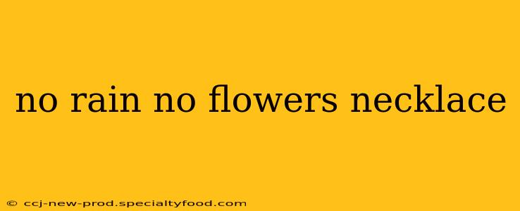 no rain no flowers necklace