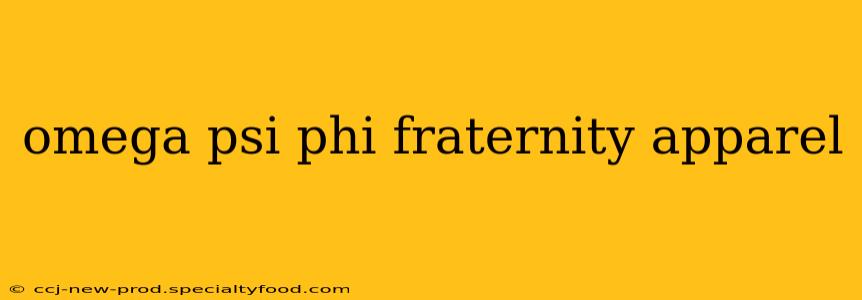 omega psi phi fraternity apparel