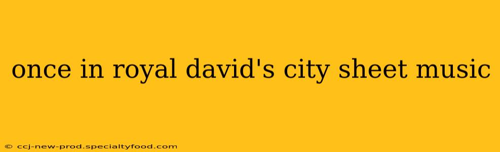 once in royal david's city sheet music