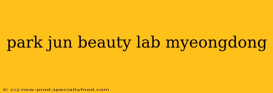 park jun beauty lab myeongdong