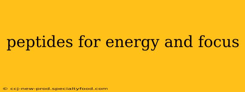 peptides for energy and focus