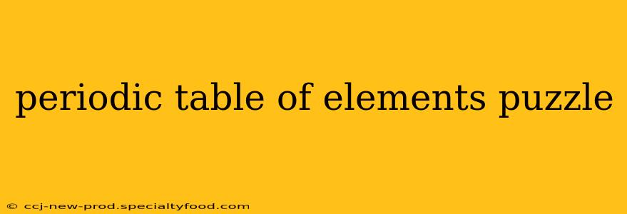periodic table of elements puzzle