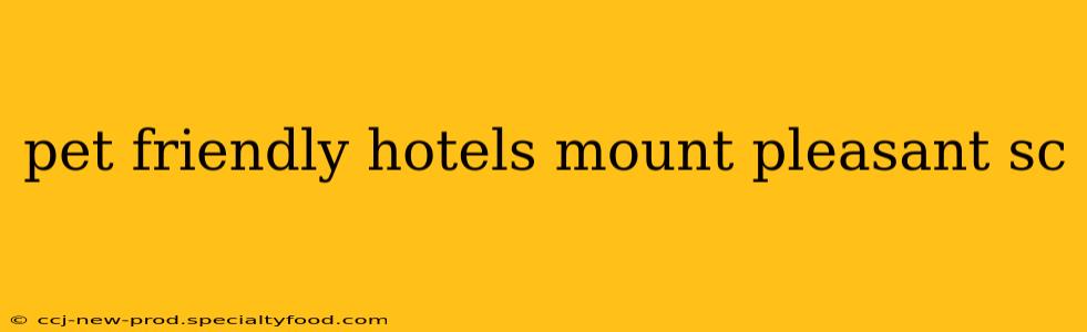 pet friendly hotels mount pleasant sc