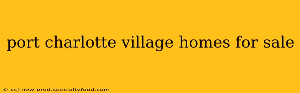 port charlotte village homes for sale