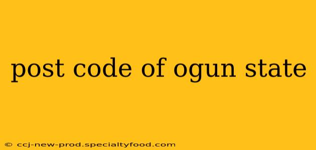 post code of ogun state
