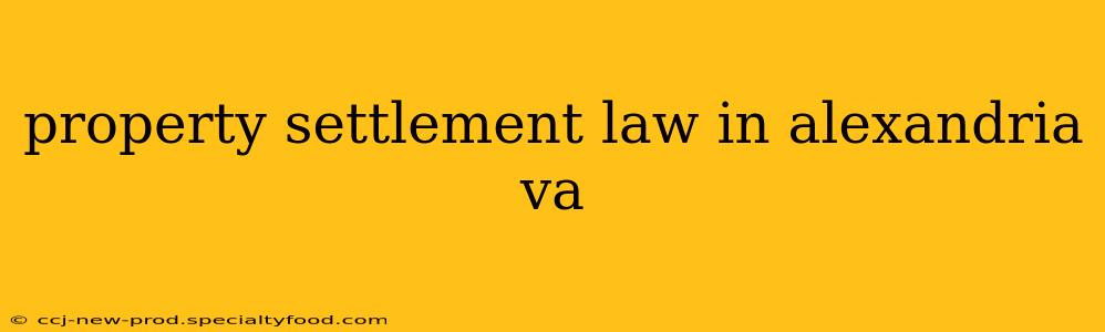 property settlement law in alexandria va