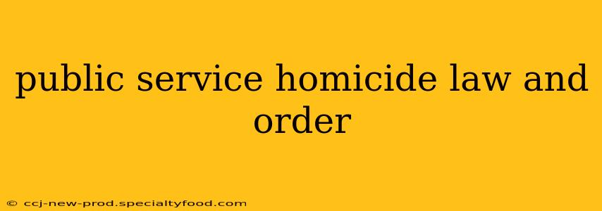 public service homicide law and order