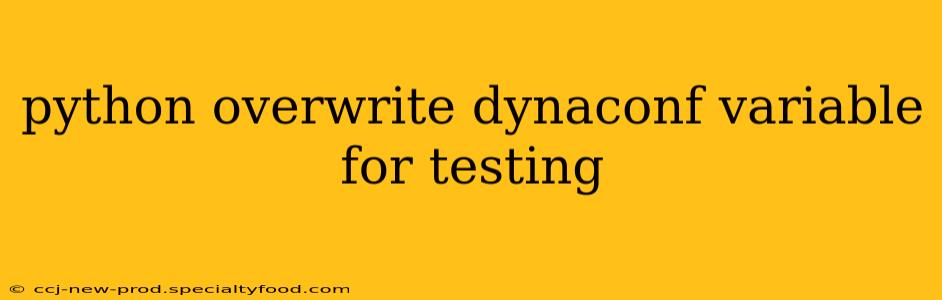 python overwrite dynaconf variable for testing