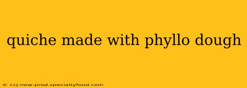quiche made with phyllo dough