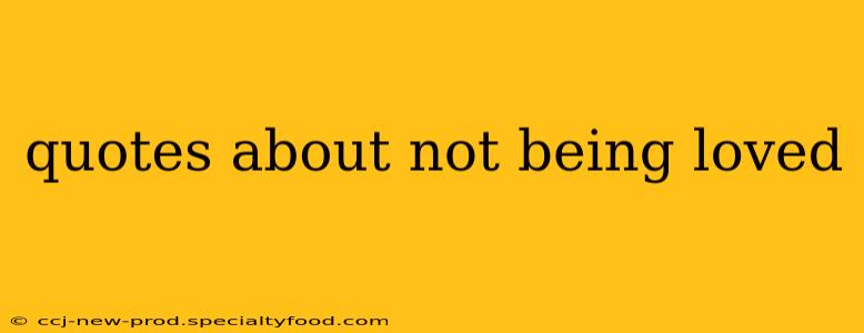 quotes about not being loved