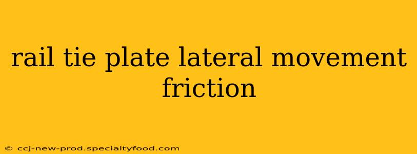 rail tie plate lateral movement friction