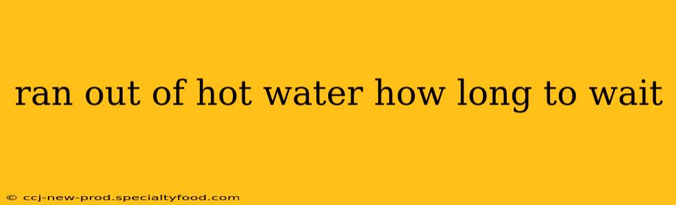 ran out of hot water how long to wait