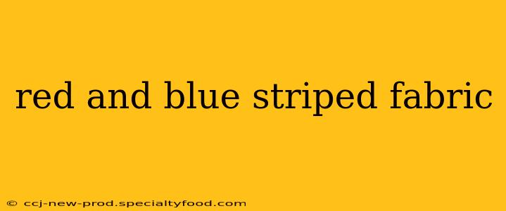 red and blue striped fabric