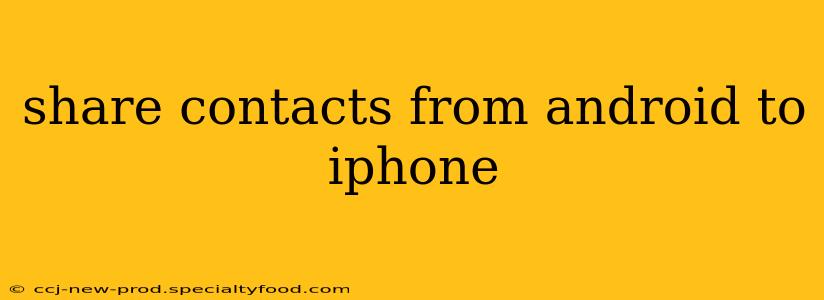 share contacts from android to iphone