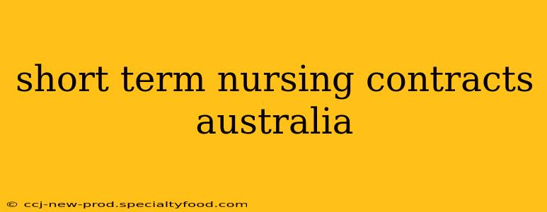 short term nursing contracts australia