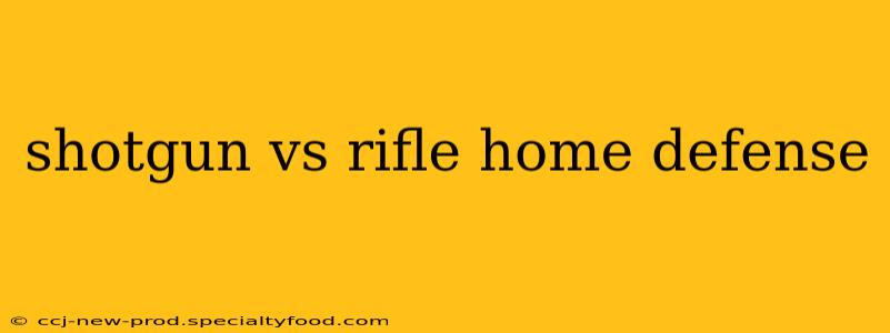 shotgun vs rifle home defense