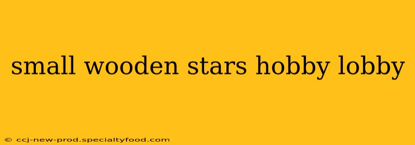 small wooden stars hobby lobby