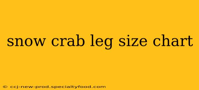 snow crab leg size chart