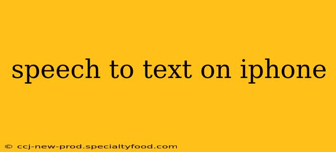 speech to text on iphone