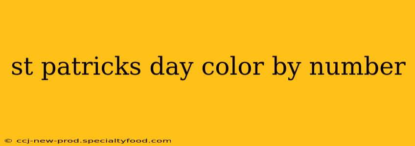 st patricks day color by number